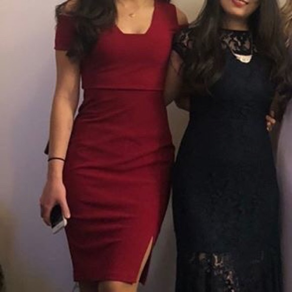 Express Red Midi Dress - Picture 2 of 3